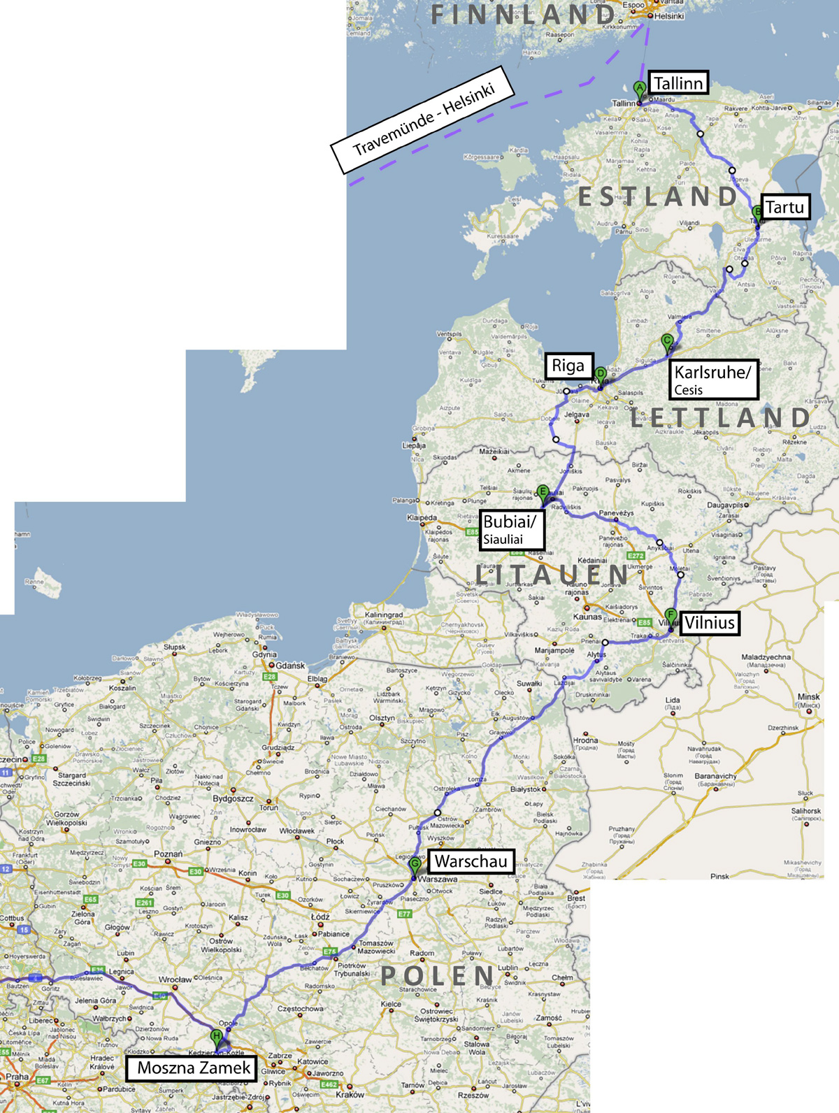 Baltikum Route 2009