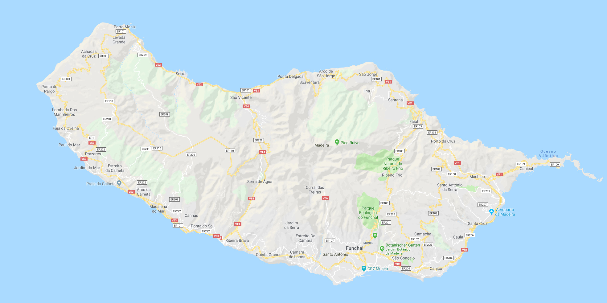 Karte von Madeira